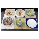 (5) CHRISTMAS PLATES & FENTON INDEPENDENCE PLATE