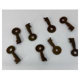 (8) RAILROAD SWITCH KEYS
