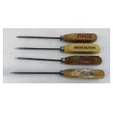 (4) ADVERTISING ICE PICKS: (2) COCA-COLA