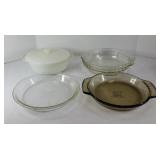 FIRE KING BOWL & PIE PLATES