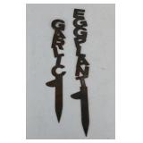 (2) METAL GARDEN STAKE IDENTIFIERS