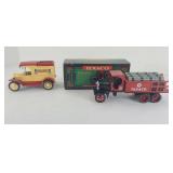 (2) ERTL DIECAST BANKS: JI CASE & TEXACO