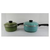 (2) CLUB ALUMINUM MID CENTURY SAUCEPANS