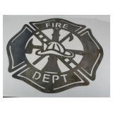 FIRE DEPT METAL SIGN
