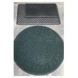 CIRCLE RUG & (2) DOOR MATS