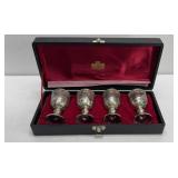 CASTLE ORNATE SHERRY GLASSES IN CASE
