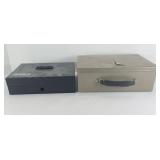 LOCK BOX W/ KEY & MONEY BOX W/ NO LOCK