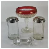 DIAMOND POINT COMPOTE, DINER SHAKERS & KNIFE REST
