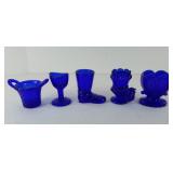 (4) COBALT BLUE TOOTH PICKHOLDERS & EYE WASH