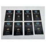 (8) PIECES OF PURE SILVER 1 GRAIN EACH