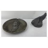 INDIAN MOTORCYCLE ASHTRAY & PAPERWEIGHT METAL