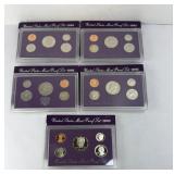 (5) 1993 US PROOF MINT SETS