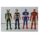 (4) MARVEL ACTION FIGURINES