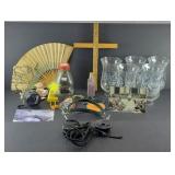 MILK BOTTLE, FISHING REEL, LIGHT SHADE & MORE