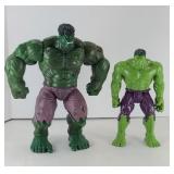 (2) HULK ACTION FIGURINES