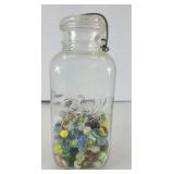 TALL BALL CANNING JAR W/ MARBLES