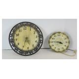 (2) VINTAGE WALL CLOCKS