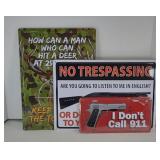 (3) MAN CAVES SIGNS