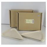 (4) LONGABERGER POTTERY PIZZA  DISHES