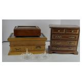 (3) JEWELRY BOXES & RING HOLDERS
