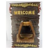 UNIQUE COWBOY DOOR KNOCKER PLAQUE