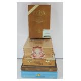 (5) WOOD CIGAR BOXES