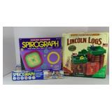 (2)  SPIROGRAPH SETS & LINCOLN LOGS SET