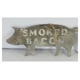 METAL SMOKED BACON SIGN