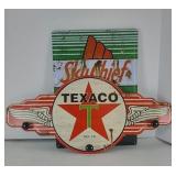 SKY CHIEF SIGN & TEXACO COAT RACK