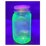 URANIUM GLASS CABINET JAR