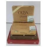 (4) WOOD CIGAR BOXES
