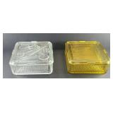 (2) LARGE REFRIGERATOR DISHES
