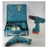 (3) MAKITA DRILLS W/ BATTERIES & CHARGER,