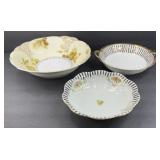 GERMAN BOWL & (2) NIPPON BOWLS