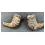 (2) CLAY PIPES ANTIQUE