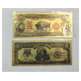 (2) FANTASY GOLD FOIL CERTIFICATES