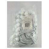 (100) 6 INCH BALL BUNGEE WHITE