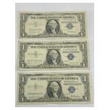 (3) BLUE SEAL 1957 $1 BILLS