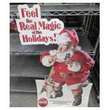 COCA-COLA HOLIDAY SANTA CARDBOARD STORE DISPLAY