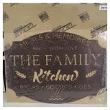 METAL FAMILY KITCHEN SIGN