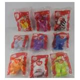 (9) BEANIE BABIE MCDONALD TOYS
