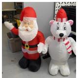 INFLATABLE SANTA & POLAR BEAR