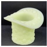 FENTON CUSTARD GLASS URANIUM HAT
