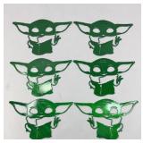 (6)  LASER CUT METAL BABY YODA