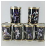 (6) SUPERSTAR COLLECTOR CANS WITH CARDS