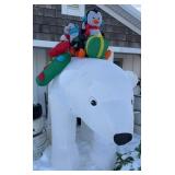 INFLATABLE POLAR BEAR W/ PENGUIN FRIENDS