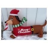 WEINER CHRISTMAS DOG INFLATABLE
