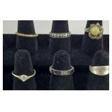 (6) STERLING SILVER RINGS