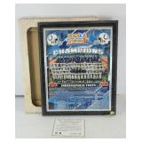 INDIANA COLTS SUPERBOWL CHAMPIONS PLAQUE