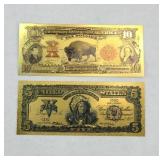 (2) FANTASY GOLD FOIL CERTIFICATES